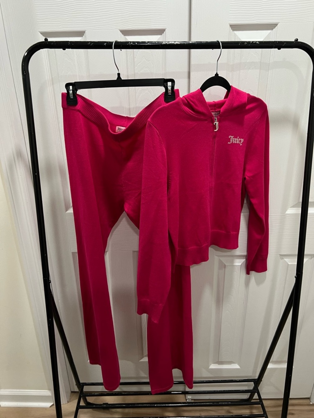 Juicy Couture Hot Pink Zip Hoodie and Pants Set